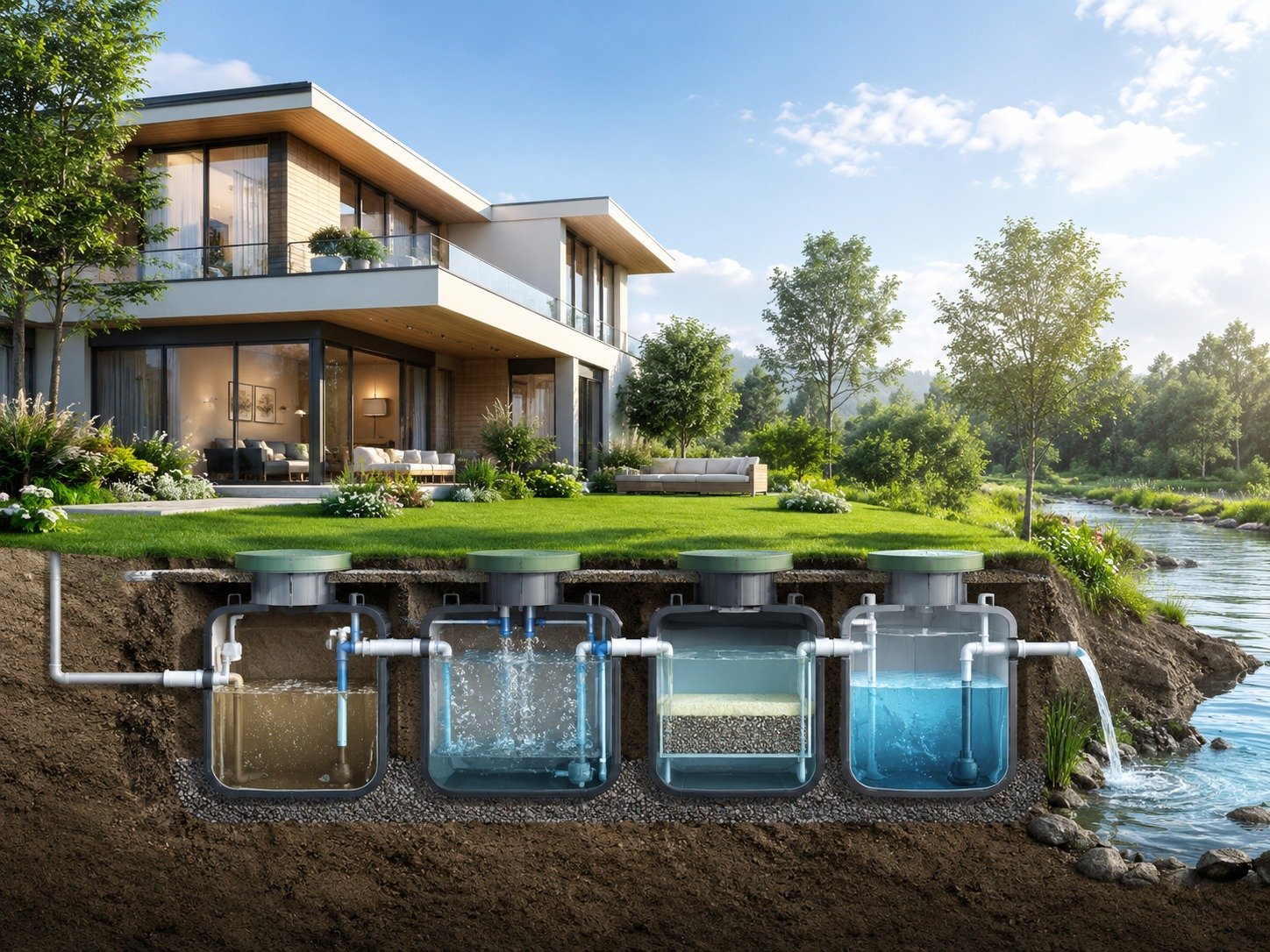 Traitement des eaux us&eacute;es domestiques