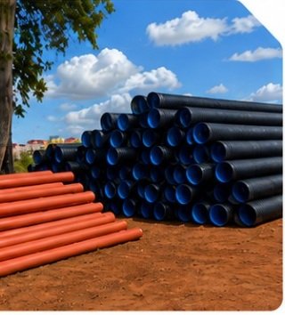 Tubes PVC assainissement à double paroi