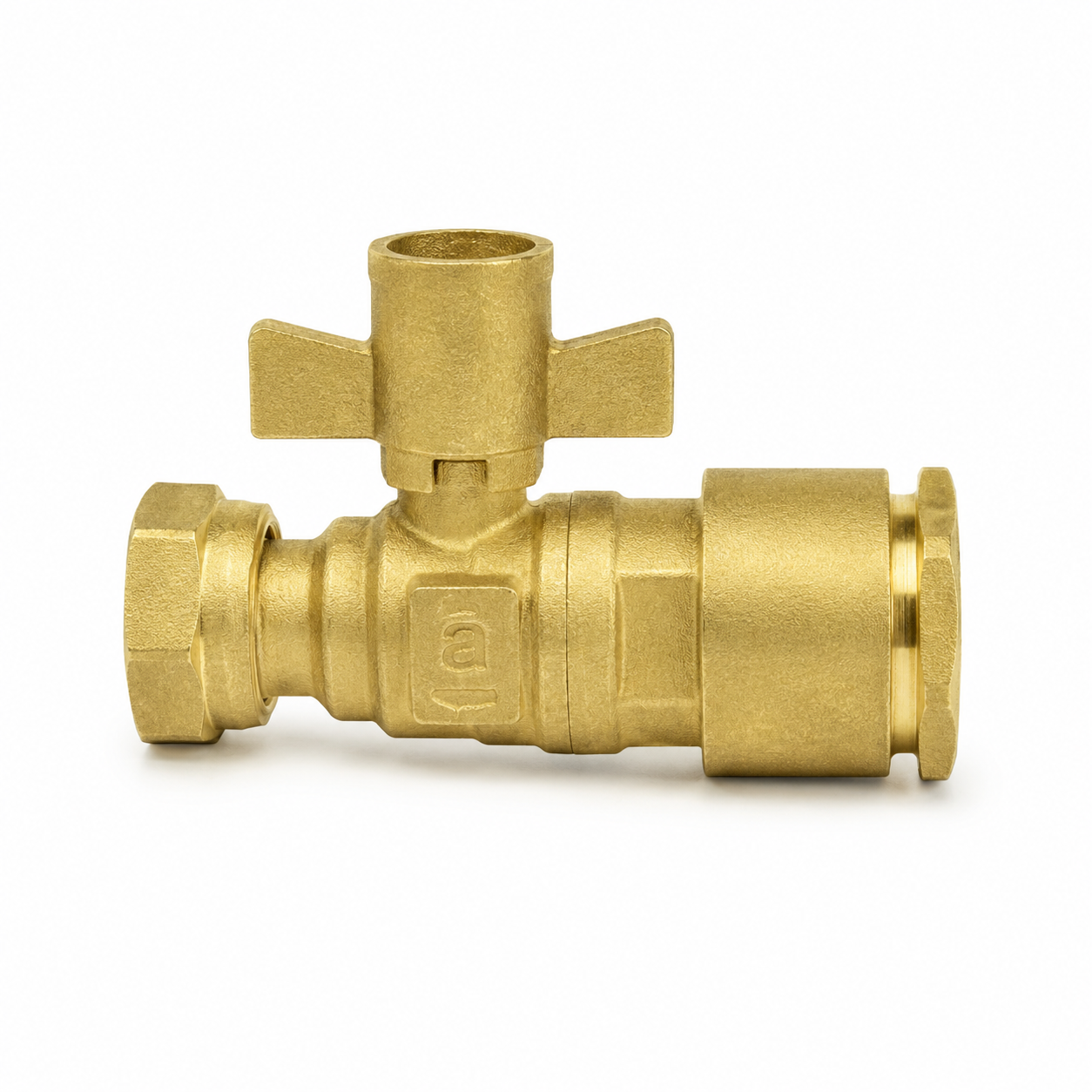 Straight ball valve with integrated clamping
