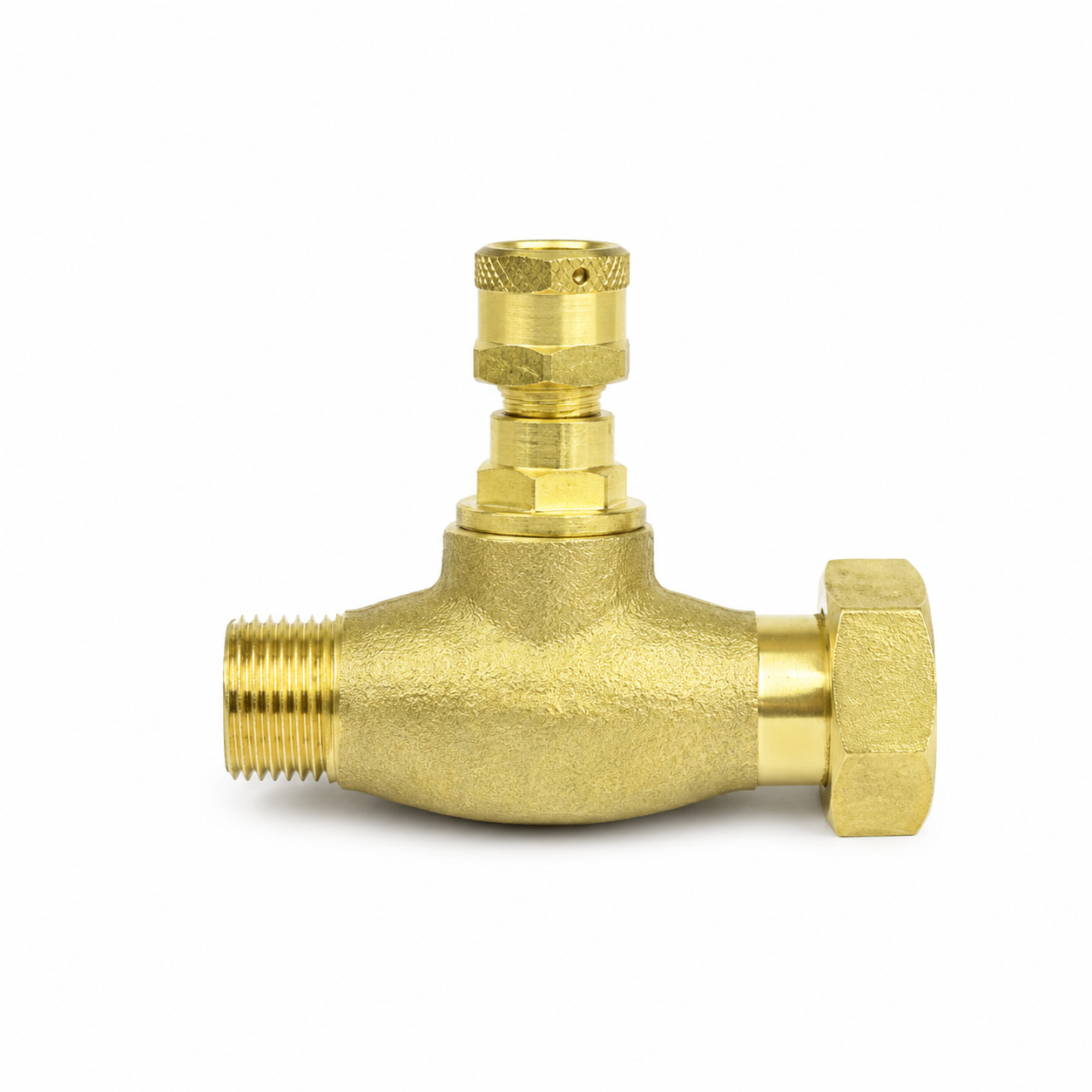 Straight faucet with hidden head inlet